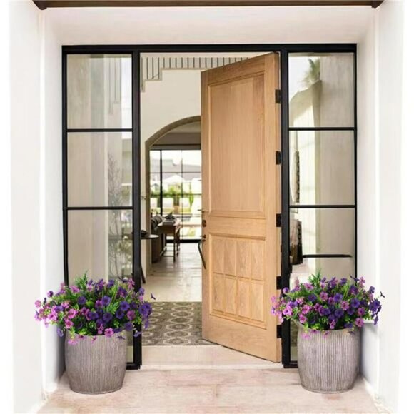 UV Resistant Silk Outdoor Flowers Multicolor Fake Plants for Porch Patio Yard - Picture 6 of 7